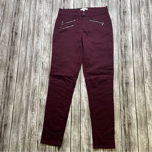 Love Fire Women’s Skinny Leg Chino Pants Burgundy Maroon Size 5